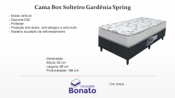 Cama Box MOLAS Solteiro Gardênia Spring