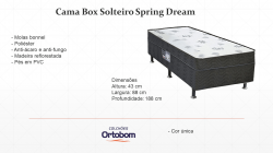 Cama Box Solteiro Spring Dream