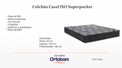 Colchão Casal ISO Superpocket 25 cm Ortobom